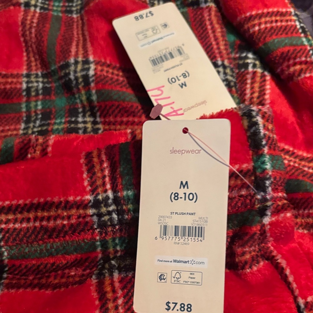 Secret Treasures Red Plaid Sleepwear Pants 2 sets